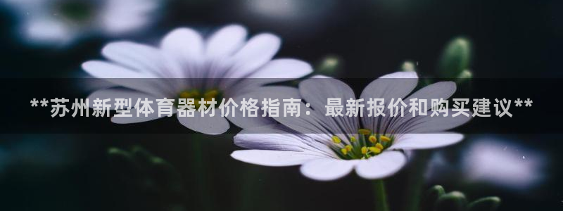 凯时平台登录：**苏州新型体育器材价格指南：最新报价