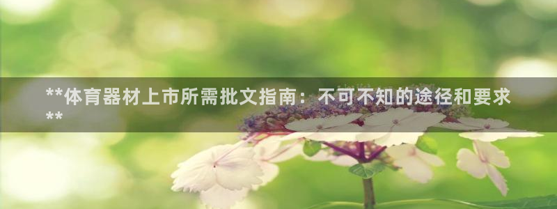 尊龙500价格：**体育器材上市所需批文指南：不可不