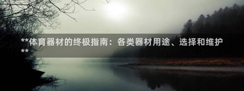 尊龙凯时logo：**体育器材的终极指南：各类器材用