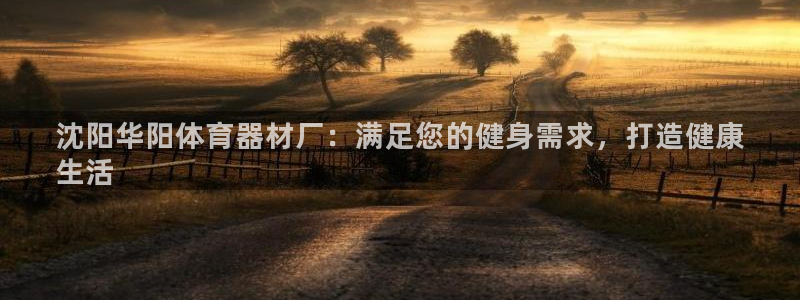 尊龙凯时z6官网：沈阳华阳体育器材厂：满足您的健身需